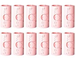 Lakenklemmen, 12 stuks cilindrische plastic bedlakenklemmen zonder naald, antislip lakenshouders, matrasklemmen voor het bevestigen van lakens, kleding, voedselzakken (roze)