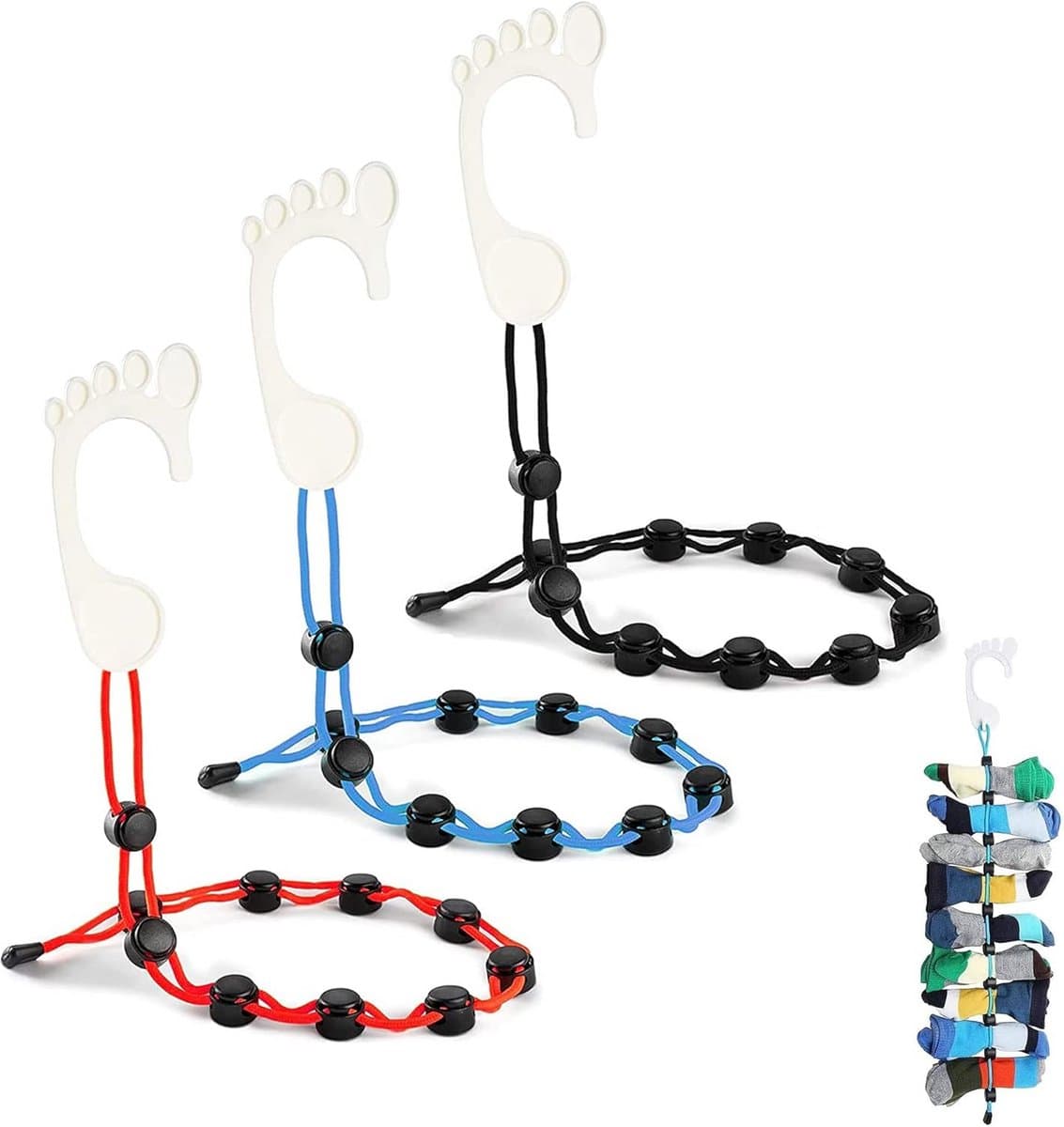 Allecta - Set van 3 sokken organizers voor handige opslag en drogen — afbeelding 1
