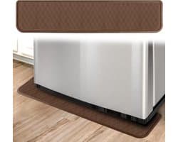 Grote Siliconen Lekbak voor Koelkast, Wasmachine en Droger - Antislip Mat voor Onder Apparaten (Bruin)