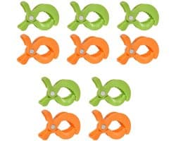Unyqoos® Set van 10 veelzijdige kinderwagenclips voor speelgoed en accessoires