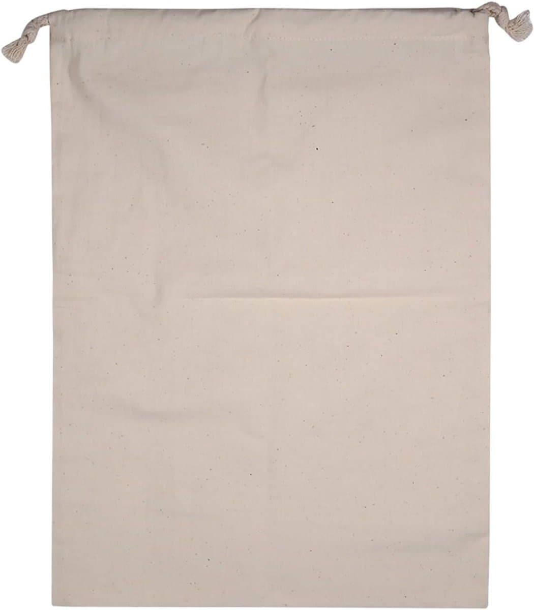 Herbruikbare katoenen tassen met trekkoord voor opbergen en reizen - 30 * 40 cm — afbeelding 1