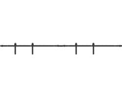 vidaXL - Ophangset - voor - schuifdeur - 213 - cm - koolstofstaal