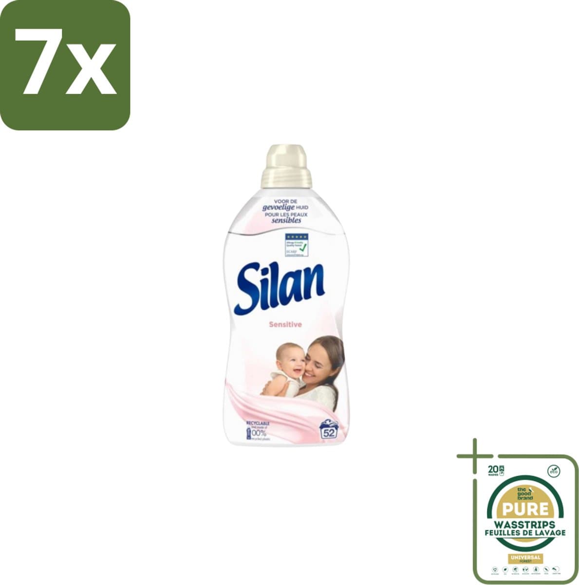 7 x Silan – Wasverzachter – Sensitive – 1144 ml - Grootverpakking - Koffiezetapparaat - Koffiezetapparaat - Koffiezetapparaat — afbeelding 1