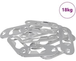 vidaXL - Sleutelgat - Hanger - 3673 - pcs - Zilver - 45 - x - 16 - x - 3.5 - mm - IJzer — afbeelding 1