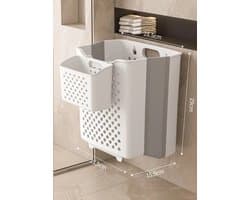 WiseGoods Luxe Opvouwbare Wasmand – Draagbare En Ruimtebesparende Opbergmand Voor Vuile Was & Huishoudelijke Items - Was Mand Wit