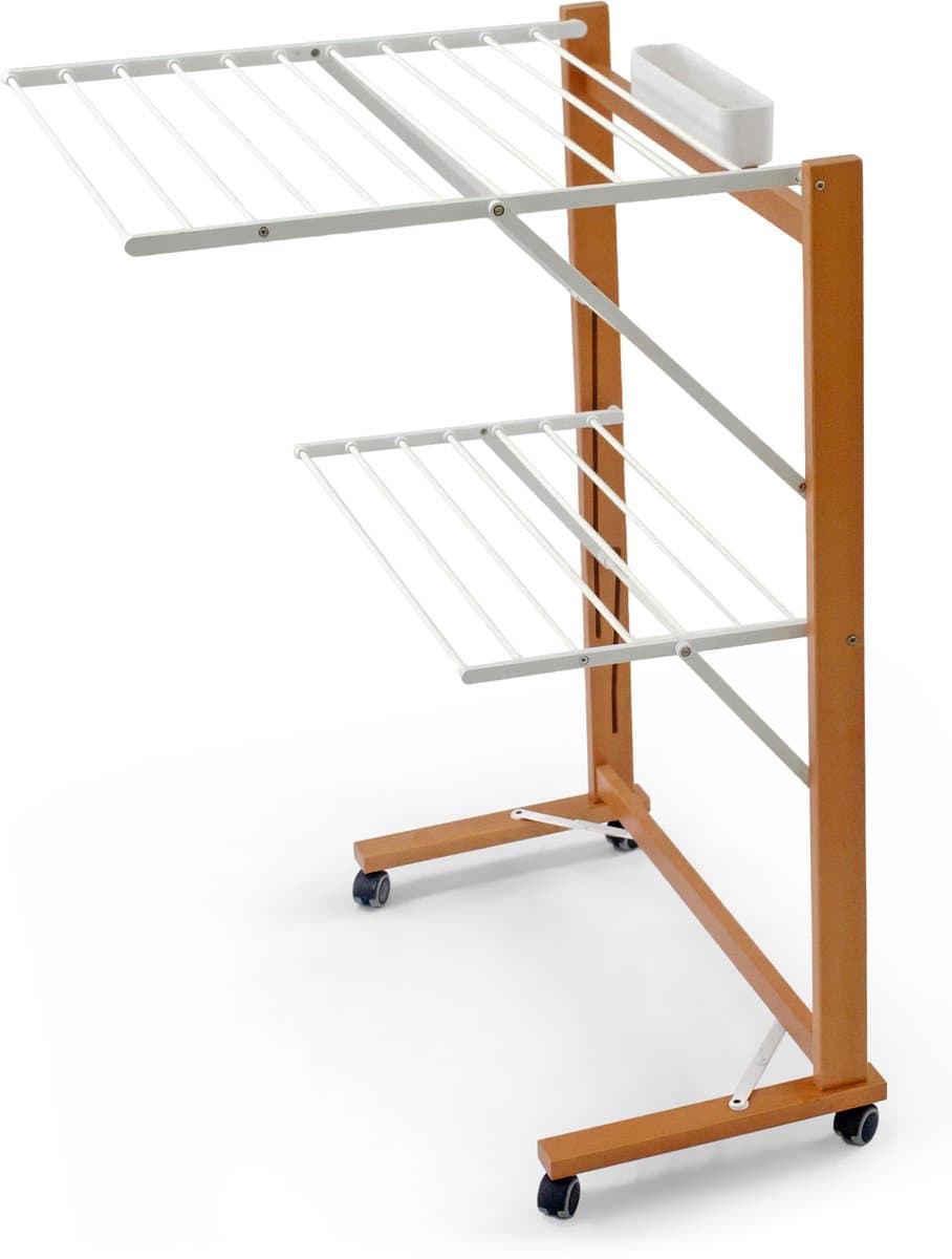 ARIT - Droogrek COLIBRI – Ruimtebesparend – 11 meter ophangdraad – Massief beuken - Made in Italy - Arredamenti italia — afbeelding 1