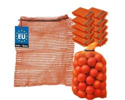 Ritselzakken Set - Opbergzakken Groenten - Opslag Aardappelen - Ademend Polypropyleen - 35x50 cm - Oranje — afbeelding 1