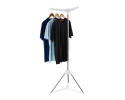 wasrek voor 27 kledinghangers - 3 draaibare houders - 150 cm - staand — afbeelding 1