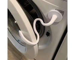 Deurstopper en stopper voor wasmachine met voorlader - Magnetische deurstopper voor wasmachine met 2,6 inch magneetvoet, verwijderbare deurstopper voor wasmachine. Houdt de deur van de wasmachine open om geurtjes te voorkomen (wit).