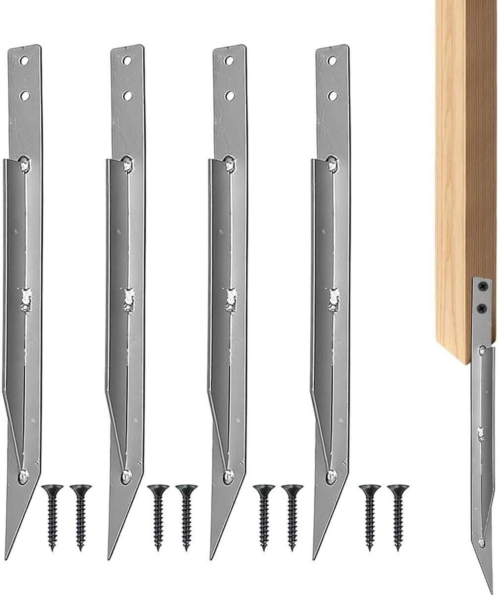 Grondankers voor schommel - 4 stuks - inclusief 8 schroeven - stevige bevestiging voor tuin - ShopVlot — afbeelding 1