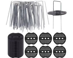 Solidchoice - Set van 50 Grondankers en Bufferschijven voor Tuinbevestiging