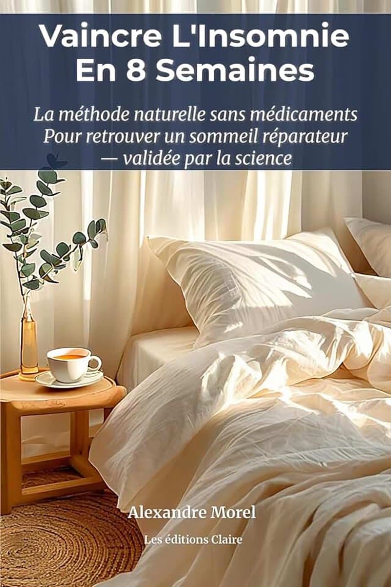 L'Insomnie en 8 Semaines : La Méthode Naturelle Sans Médicaments pour Retrouver un Sommeil Réparateur — Programme Complet avec Journal de Bord ... Techniques de TCC-I Validées par la Science — afbeelding 1