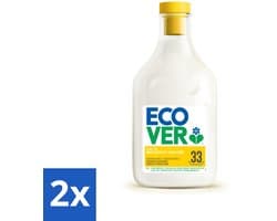 2 x Ecover - Wasverzachter - Gardenia - 1 liter - 33 wasbeurten - Wasverzachter - Biologisch Afbreekbaar - Plantaardige Ingrediënten - Wasverzachter Gardenia - Wasverzachter Vanille