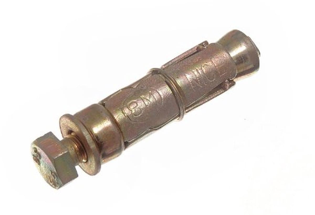 Losse Anker Bouten - Bevestigingsbouten - Zware Bevestigingen - Roestbestendig - M8 x 60mm - Geel Verzinkt — afbeelding 1
