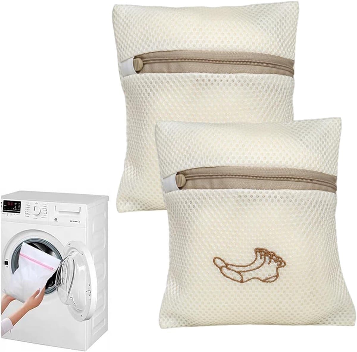 Waszakken 18 x 20 cm - Netstof - Geschikt voor fijne was - Organiseer je wasgoed - ShopVlot — afbeelding 1