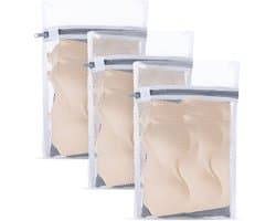Waszakken voor de Wasmachine - Set van 4 Stuks, Mesh Wasnet met Rits voor Ondergoed, Bh's, Sokken en Baby Kleding - 30 x 20 cm en 40 x 30 cm