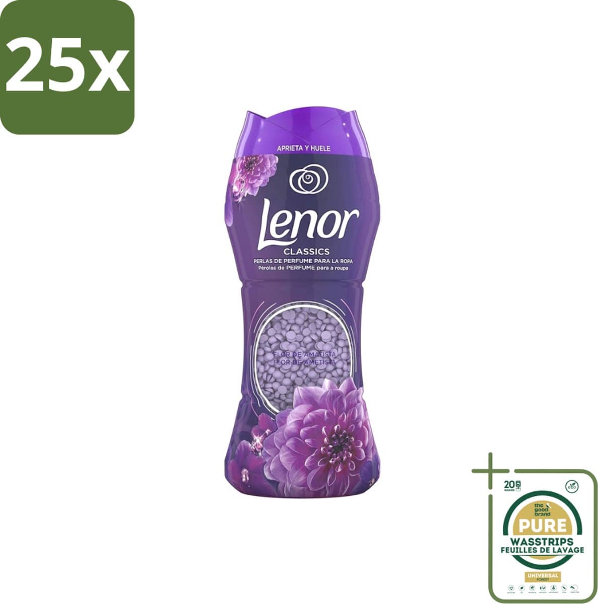 25 x Lenor Unstoppables – Geurbooster – Amethyst – 210 g - Grootverpakking - Geurbooster Was - Wasgeur - Wasgeur Intens - Wasgeur Langdurig - Wasgeur Amethyst — afbeelding 1