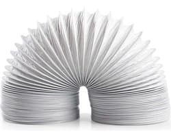 Nedis PVC Luchtafvoerslang - 100 mm - 6.00 m - Geschikt voor: Luchtventilatie / Wasdrogers - Wit — afbeelding 1