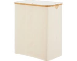 Wasmand Rusko met 3 waszakken 69x57x37 cm beige