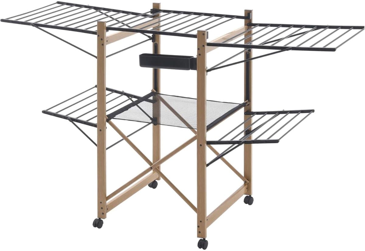 ApexArte® Wasrek Inklapbaar - Droogrek Staand - Wasdroger - Zwart — afbeelding 1