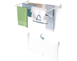 Foxydry Fold 100 DOWN - white - wasdroogrek wandmontage clicksysteem - neerwaartse sluiting - 100 x 50 x 10 cm — afbeelding 1