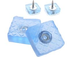 Actie4you® - Rubberen Voetjes - Vierkant - Rubber Dopje - Meubelonderzetter - Onderzetters -Trillingsdemper - Anti Slip - 22x22mm – 4 Stuks - Transparant — afbeelding 1