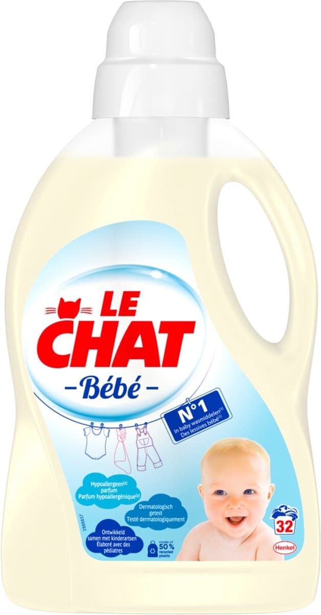 Le Chat - Wasmiddel - Vloeibaar Wasmiddel - Bébé - 32wb/1440ml — afbeelding 1