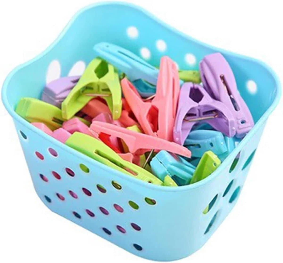 Wasknijpers - Kledingklemmen - Was ophangen - Winddichte grip - 30 stuks - Blauw — afbeelding 1