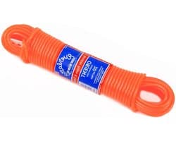 Kledinglijn - Waslijn - Buiten Drogen - Verstevigd PVC - 15 meter - Oranje