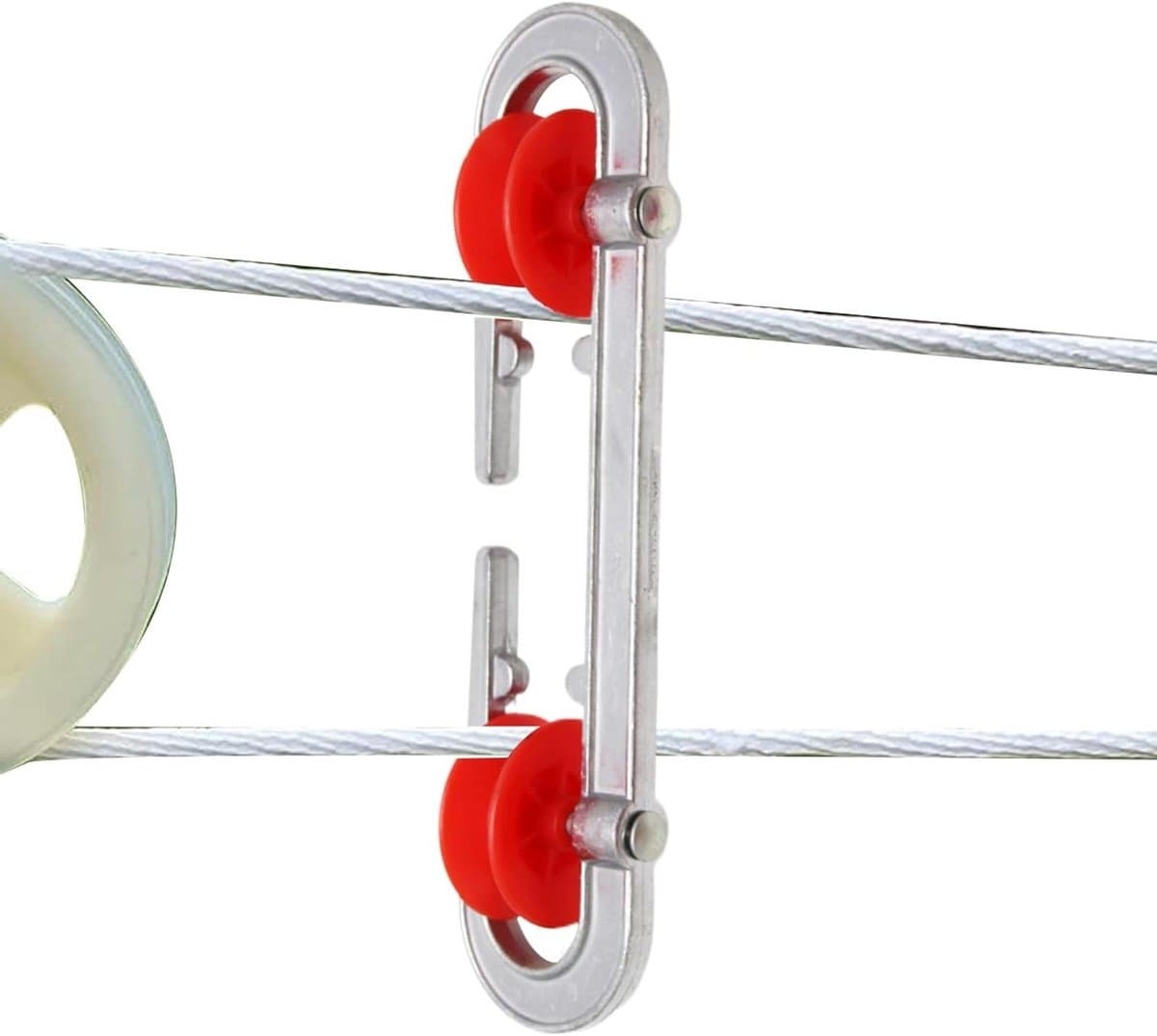 Waslijnrol - Spangereedschap Waslijn - Kleding Drogen - Weerbestendig Aluminium - 18.5 cm - Grijs — afbeelding 1