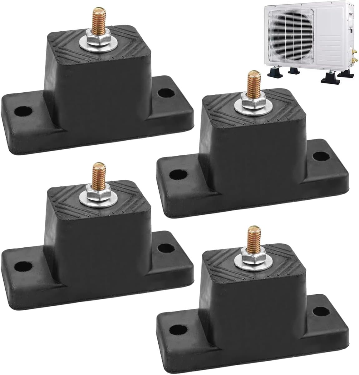 Allecto Plus - 4 stuks Airconditioning Trillingsdemper Rubber Lagers — afbeelding 1