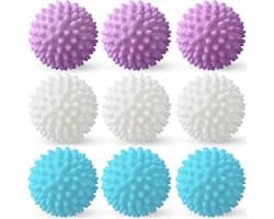 Kraftverdia® - Wasbollen voor wasmachine-Drogerballen-Drogerballen voor wasdroger-voor het reinigen van kleding thuis, herbruikbaar-9 stuks
