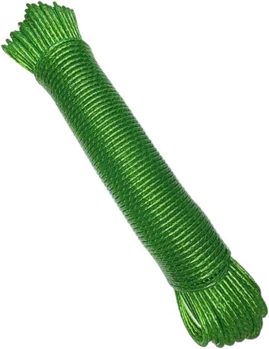 Waslijn - Drooglijn - Kleding Drogen - Stalen Kern - 20 meter - Groen — afbeelding 1