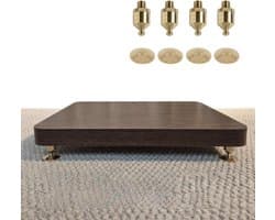 Subwoofer Isolatie - Luidspreker Platform - Audio Verbetering - Koperen Schokdemping - 20x28cm - Walnoot