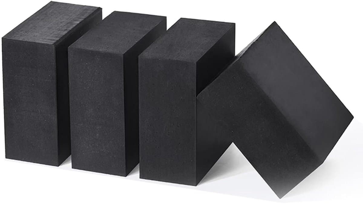 Rubberen Blokken - Bankblok Stempel - Apparaten Dempen - Goede Schokabsorptie - 50x50 mm - Zwart — afbeelding 1
