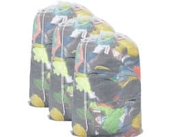 Waszakken van mesh, 90x60 cm, wit, 3 stuks — afbeelding 1