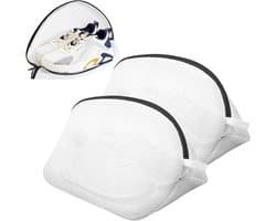 Wasnet voor schoenen, 2-delige mesh tas met rits, 40 x 25 x 25 cm, ideaal voor sneakers en sokken, wasmachine bestendig, beschermt tijdens het wassen — afbeelding 1