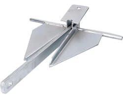 Kroon Spade Anker - Danforth Anker - Boot Stabiliseren - Snelle Instelling Scherpe Fluiten - 4.5 kg - Gegalvaniseerd