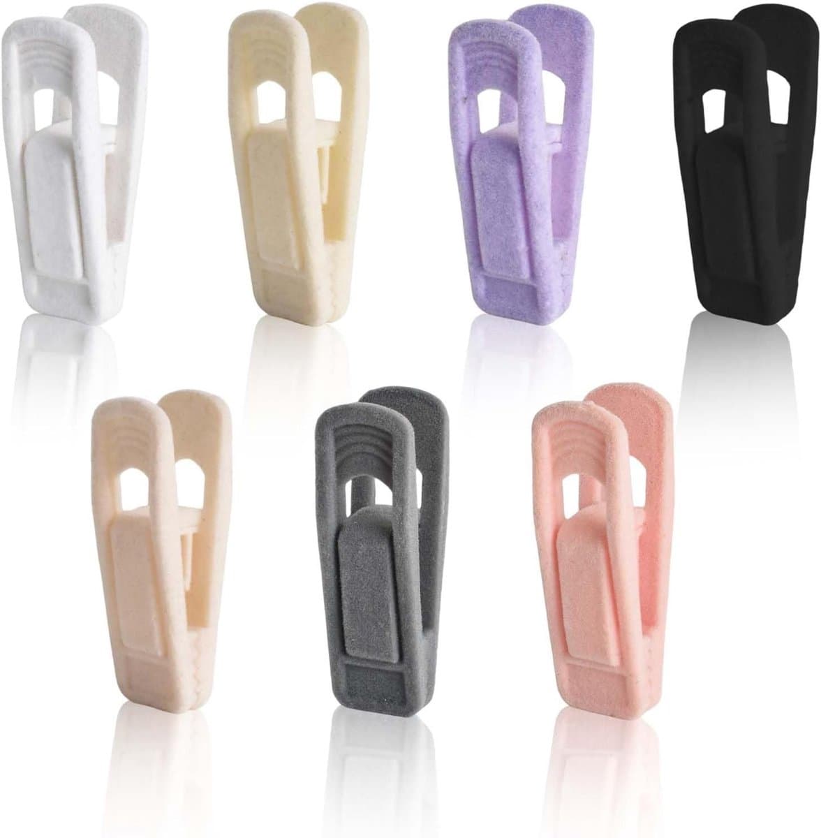 35 Packs Kledingknijpers in 7 Kleuren, Roestvrij Plastic Klemmen voor Kleding, Handdoeken en Foto's, Ideaal voor Waslijn en Creatieve Projecten — afbeelding 1