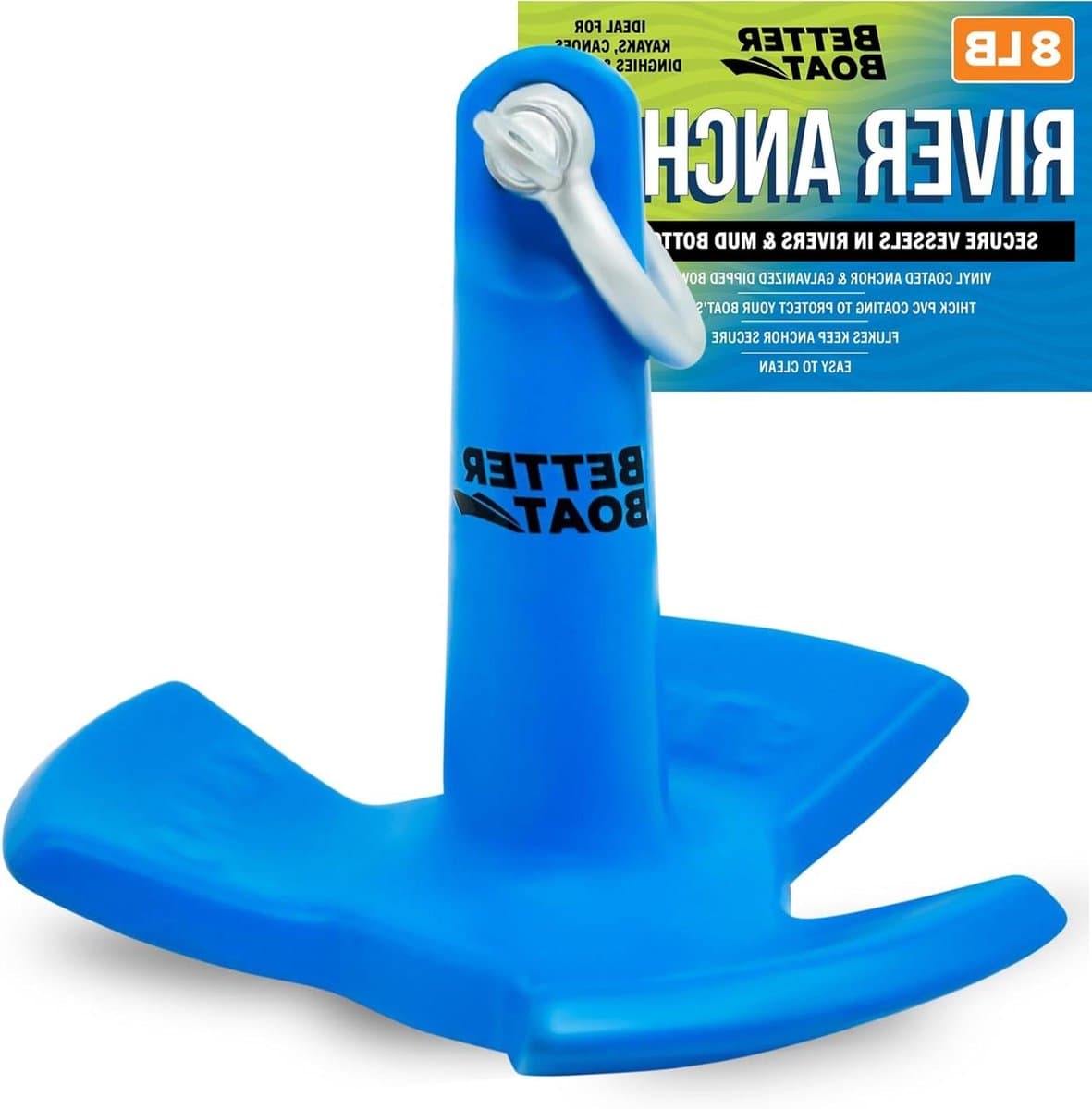 Rivieranker Boot - Paddenstoelanker Bootanker - Voorkomt Afdrift - Zeewaardig Gecoat Metaal - 3.6 kg Kleine Boten - Blauw — afbeelding 1