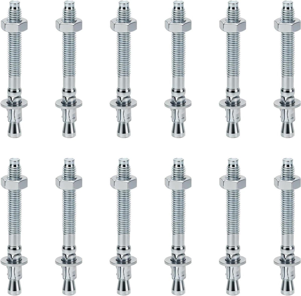 Heavy duty pluggen - Wigankers bouten - Zware bevestigingstaken - Verzinkt koolstofstaal - M8 x 8 cm - Zilver — afbeelding 1
