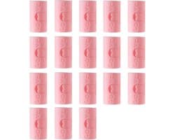 18 Stuks - Stevige Dekbedklemmen - Dekbedovertrekclips - Dekbedknijpers - Dekbed Clips - Kunststof - 1,7×1,7×3,5 cm - Voorkomt verschuiven dekbedovertrek - Roze — afbeelding 1