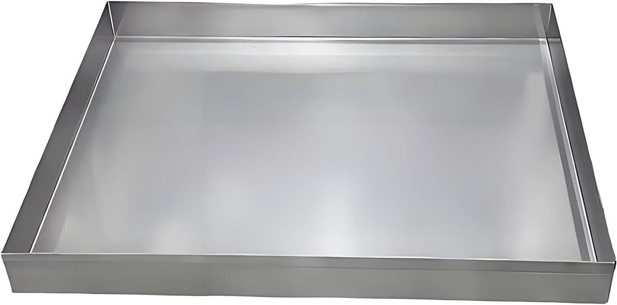 Airco Lekbak - Wateropvangbak Condensbak - Schade Voorkomen - Roestvrij Staal - 100x80x4 cm - Zilver — afbeelding 1
