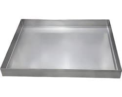 Airco Lekbak - Wateropvangbak Condensbak - Schade Voorkomen - Roestvrij Staal - 100x80x4 cm - Zilver