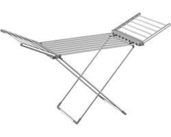 Opvouwbaar droogrek - Wasdroger rek - Kleding drogen - Elektrisch verwarmd - 20 stangen - Zilver
