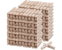 Set van 300 Houten Wasknijpers van 7 cm voor Creatieve Projecten, Wasgoed en Adventskalenders