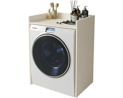 Wasmachine Kast - Ombouw Meubel - Badkamer Organisatie - Geluiddempend Ontwerp - 66x97x62 cm - Kasjmier Beige