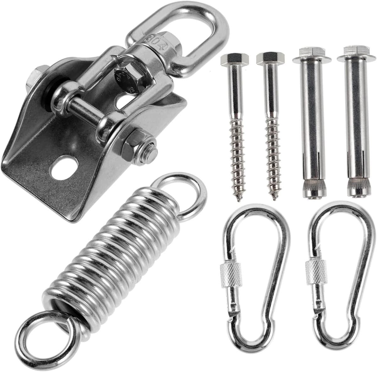 1set Stabiele Hangset Voor Hammock Zakken Rvs Ophanghaak Kit Voor Binnen Buiten Geschikt Voor Keuken Badkamer Woonkamer Kantoor — afbeelding 1