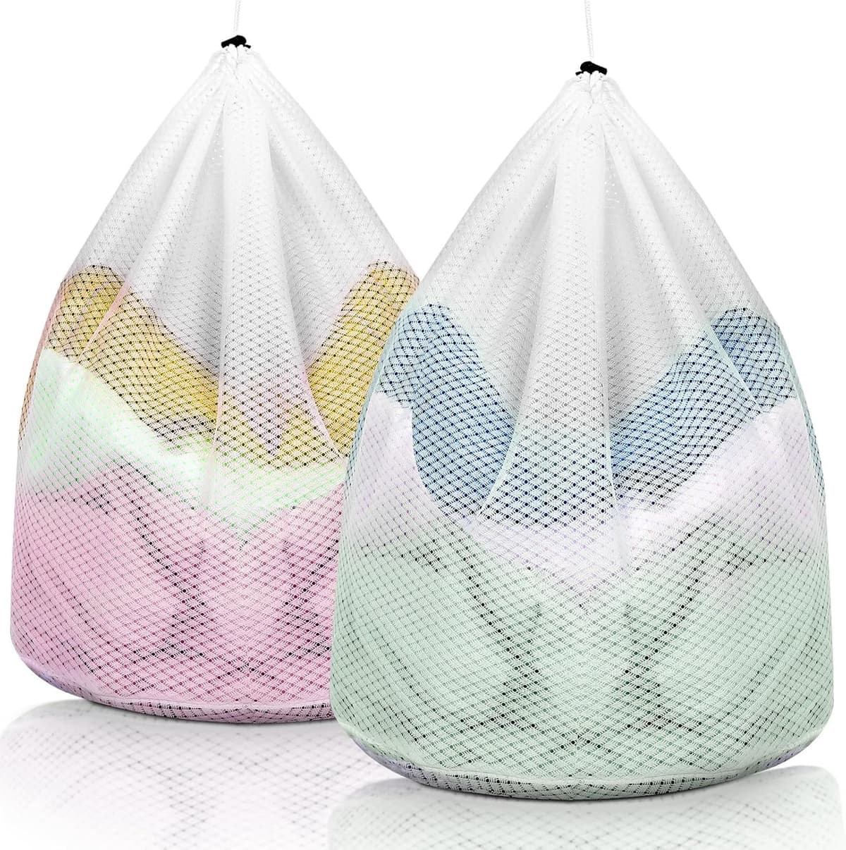 Set van 2 Waszakken 40x50cm - Mesh Net met Trekkoord — afbeelding 1
