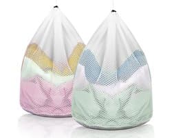 Set van 2 Waszakken 40x50cm - Mesh Net met Trekkoord